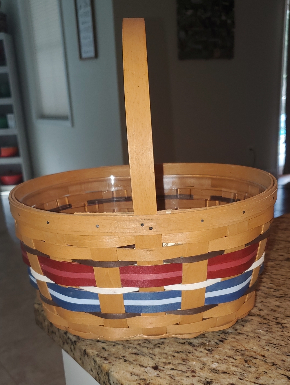 Longaberger 2012 Truly American Oval Spring Basket & Protector ... New